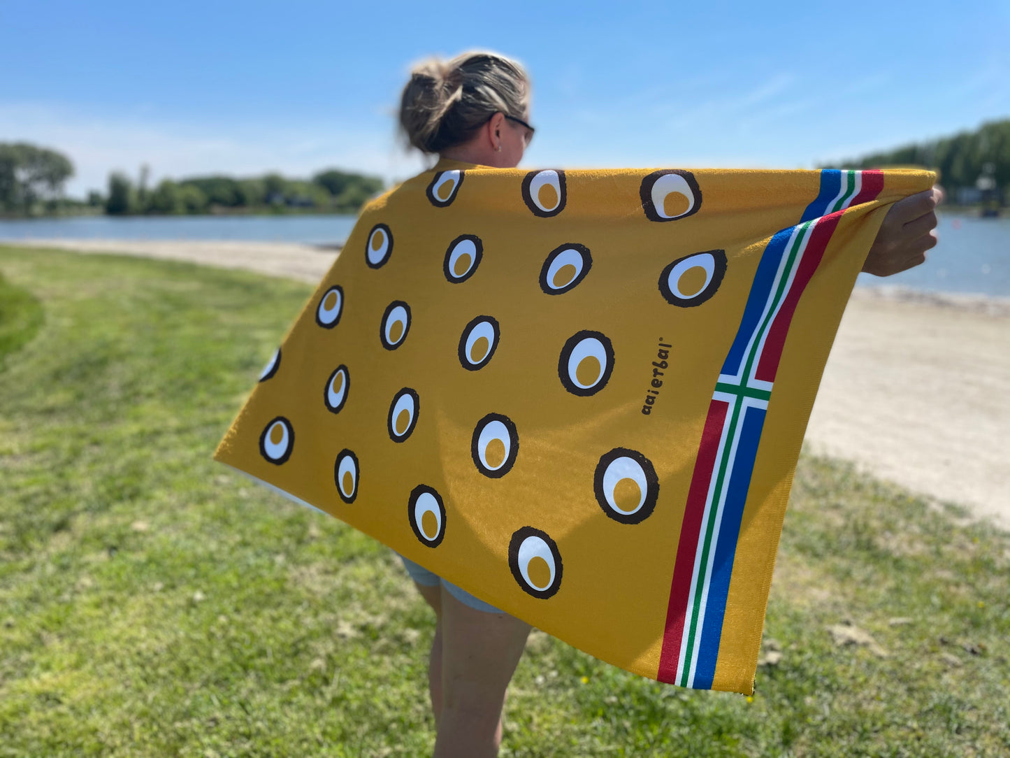 Eierbal handdoek-strandlaken