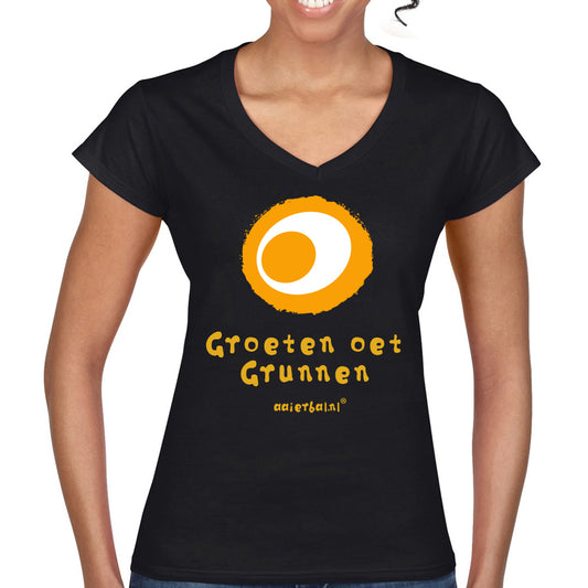 Groeten oet Grunnen (v-hals)